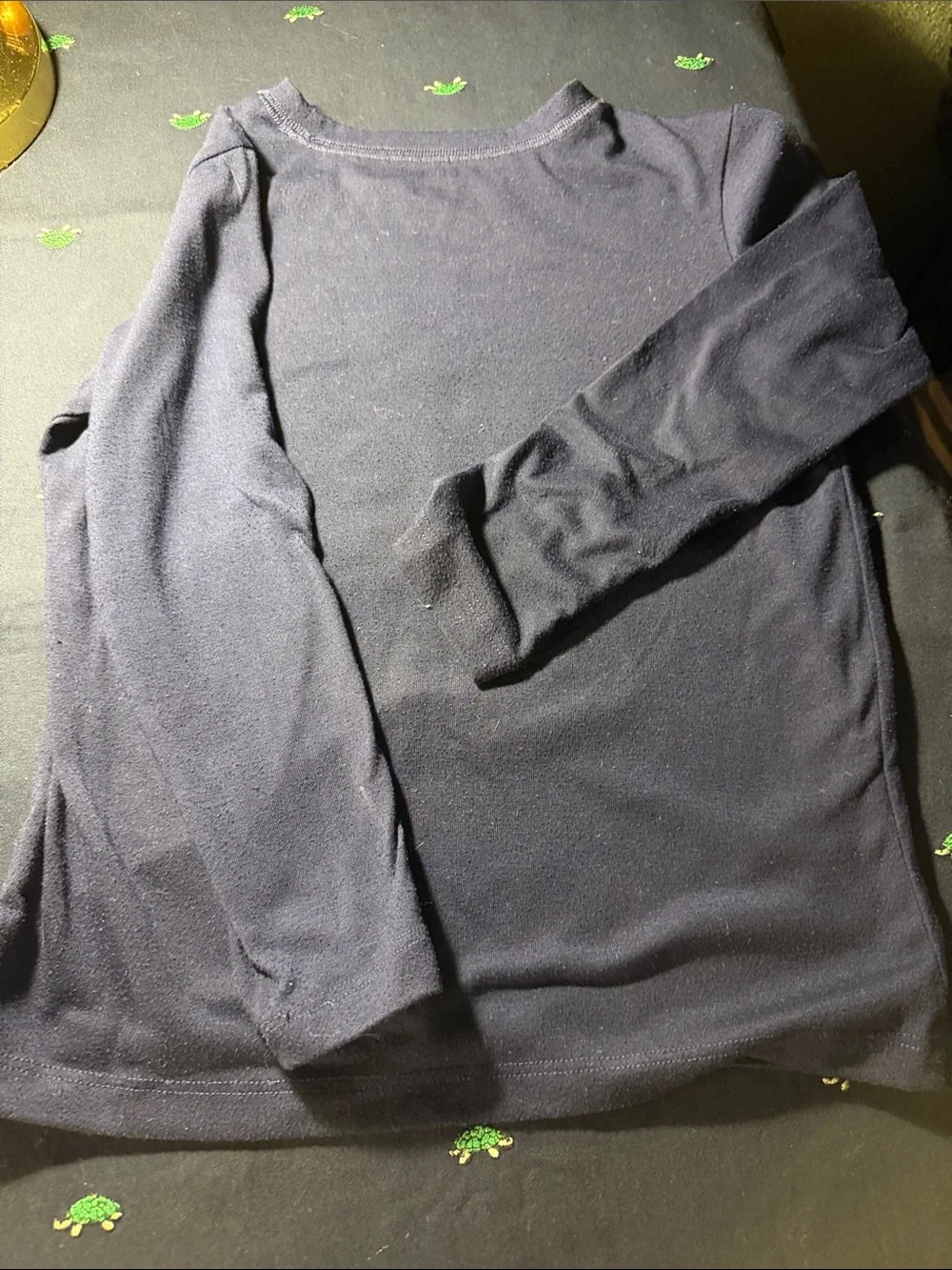 Old Navy Navy Long-Sleeve Tee with Scooter Graphic